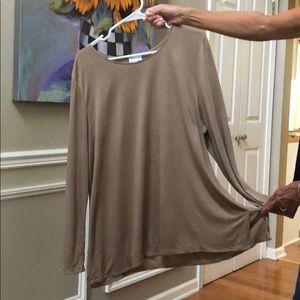 J.Jill Long Sleeve Tencel/Rayon Swing Shirt